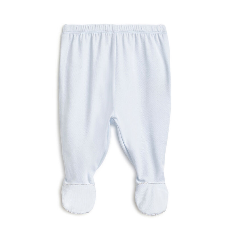 Boys White and Light Blue Baby's Smock with Leggings image number 2
